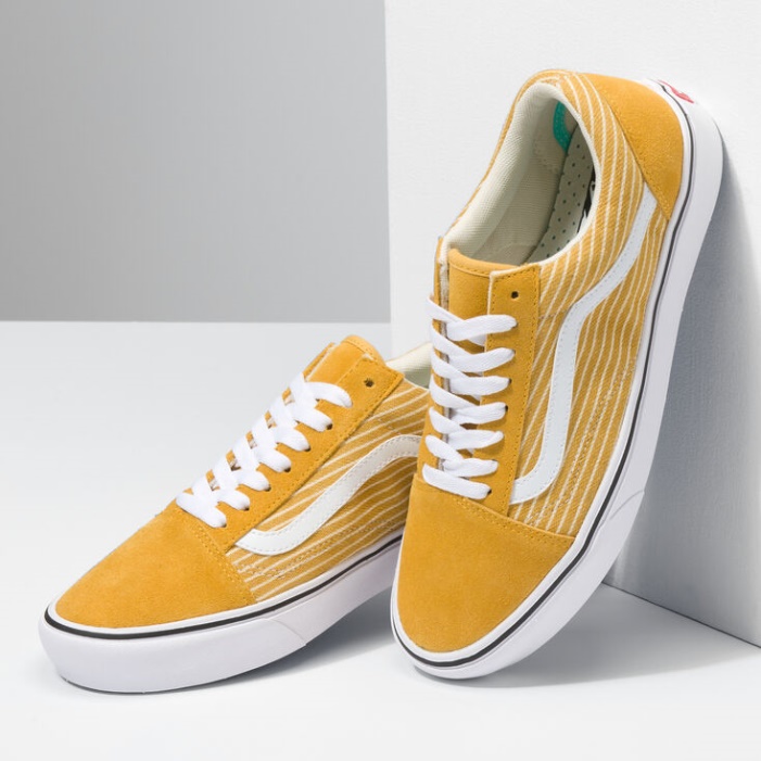 Vans Stripe Comfycush Old Skool Golden Glow-true White