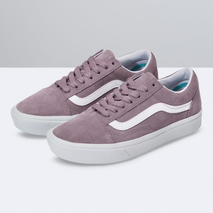 Vans Suede Comfycush Old Skool Purple Dove-true White