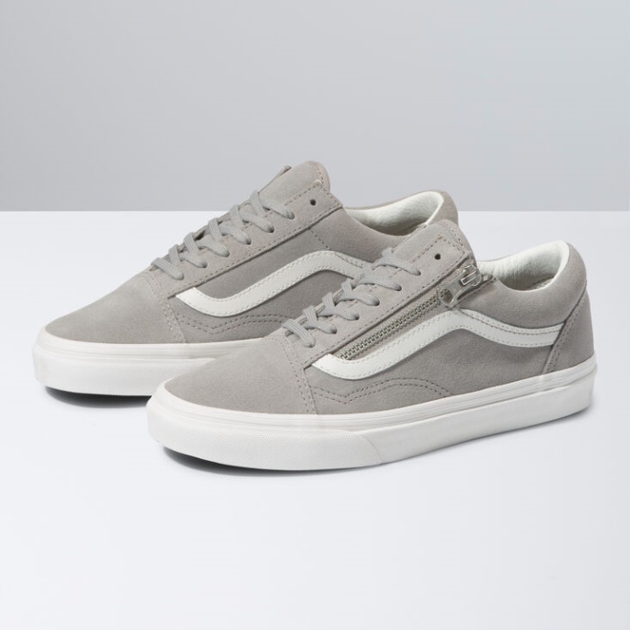 Furgonok Velúr Old Skool Zip Drizzle-blanc De Blanc