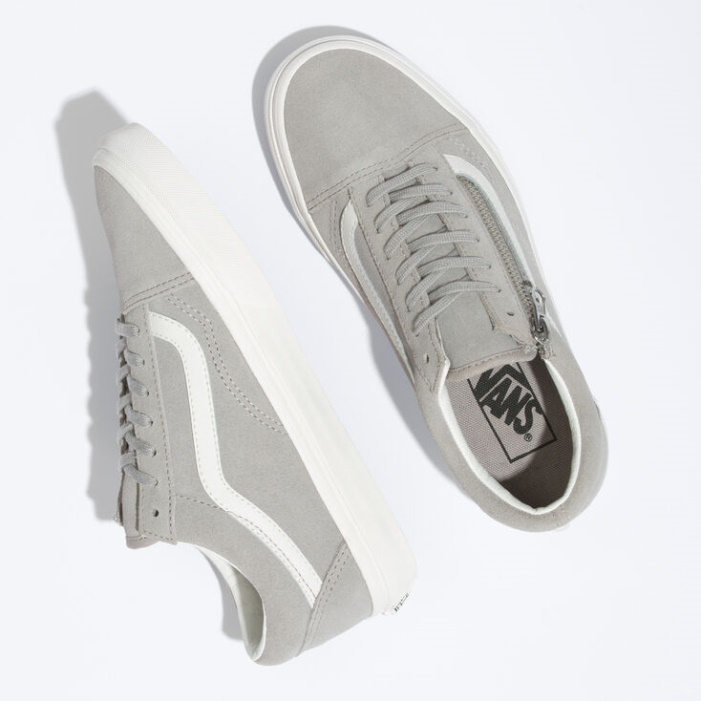 Furgonok Velúr Old Skool Zip Drizzle-blanc De Blanc