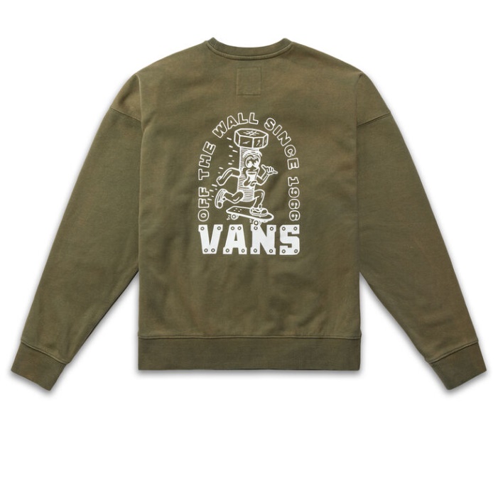 Vans Tiedye Vágott Gx Pulóver Crew Szőlőlevél Mosás