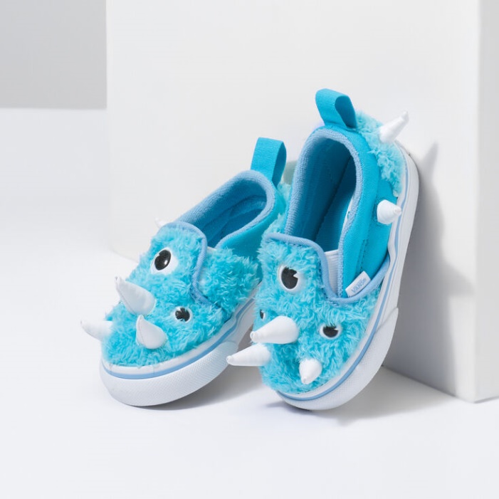 Vans Toddler Monster Slip-on V Blue Atoll-true White