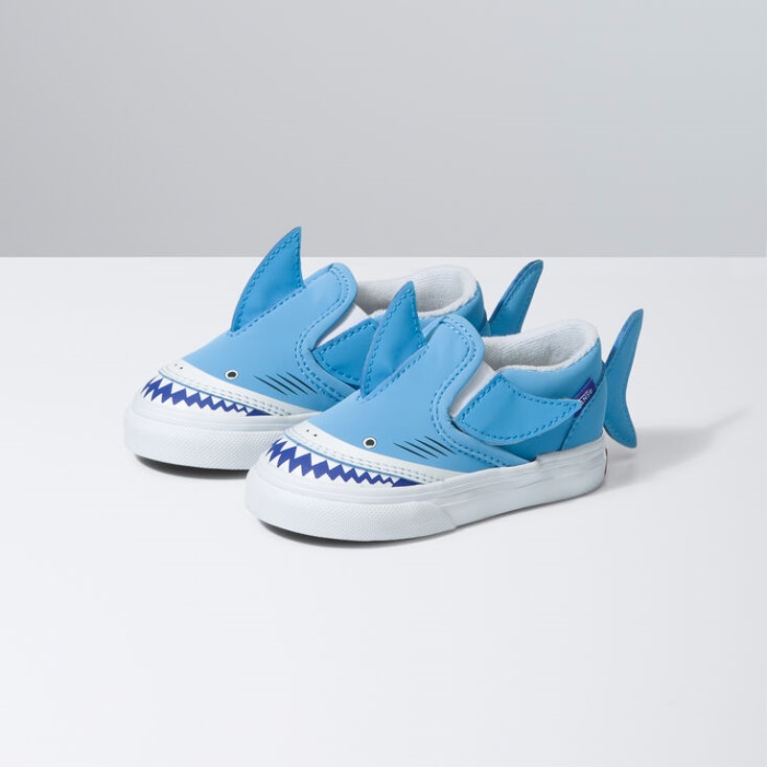 Vans Toddler Slip-on V Cápakék Délibáb-true White