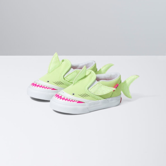 Vans Toddler Slip-on V Cápazöld Gekkó-true White