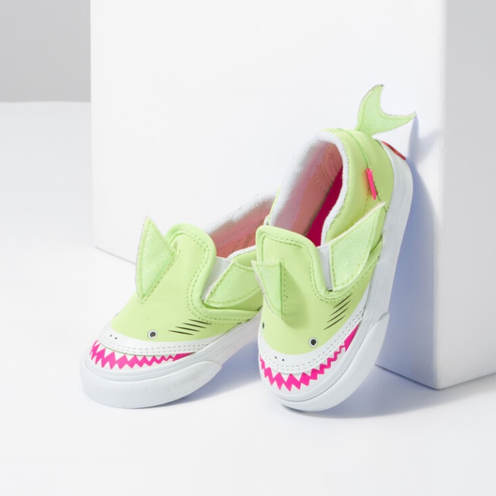 Vans Toddler Slip-on V Cápazöld Gekkó-true White