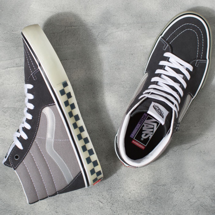 Furgonok áttetsző Rája Sk8-hi Gumiszürke