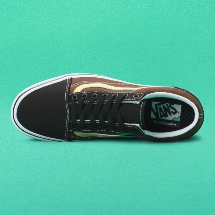 Vans Tri-tone Comfycush Old Skool Fekete-eső Dob-krém Arany