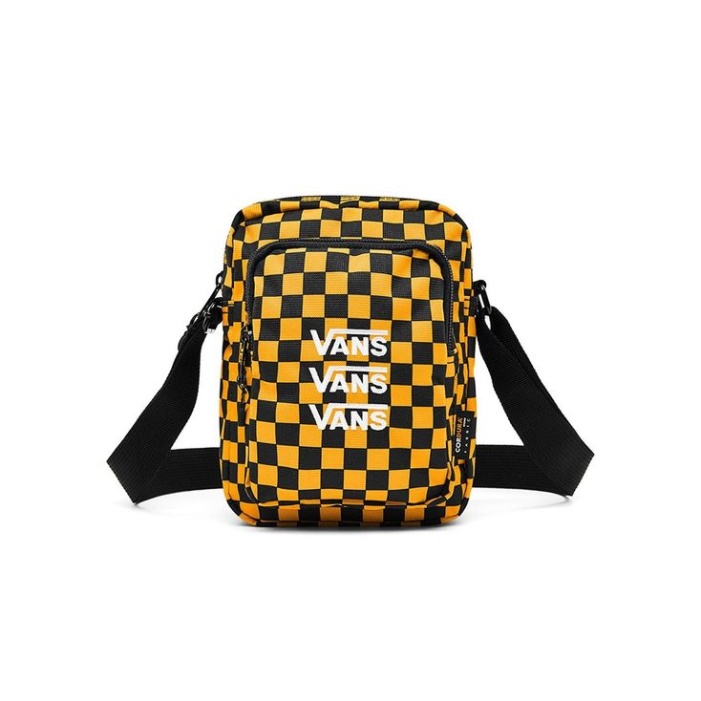 Vans Triple V Crossbody Bag Fekete Sáfrány Sakktábla