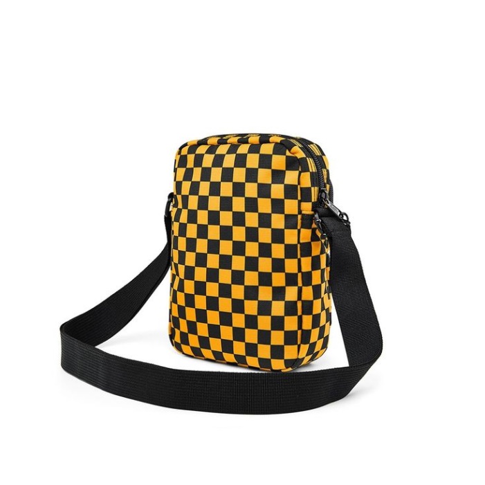 Vans Triple V Crossbody Bag Fekete Sáfrány Sakktábla