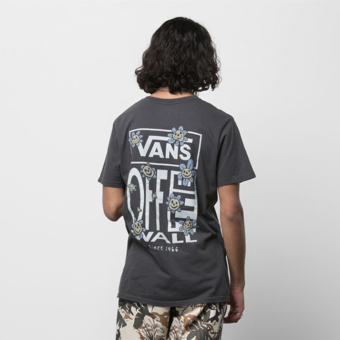Vans Trippy Vigyor Virágos Póló Fekete