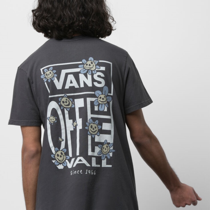 Vans Trippy Vigyor Virágos Póló Fekete