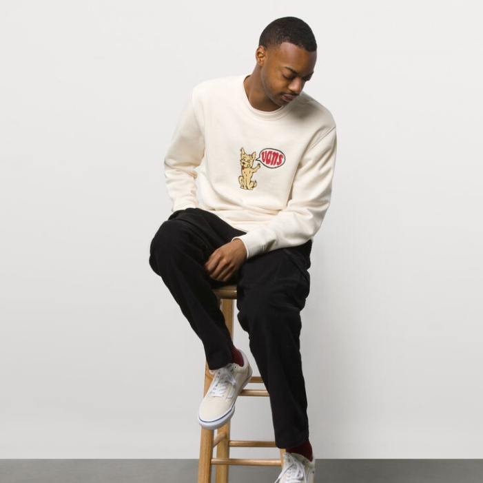 Vans Tyson Peterson Versa Standard Legénységi Pulóver Antik Fehér