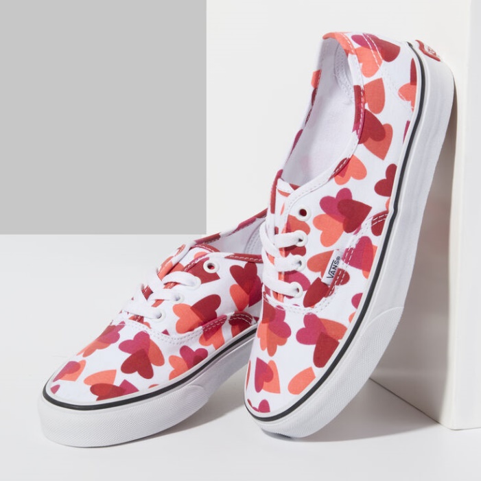 Vans Valentin Szívek Hiteles Valódi Fehér-fukszia Lila