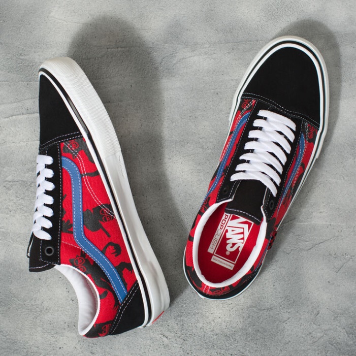 Vans X Krooked Natas Művészetével, Ray Barbee Old Skool Red