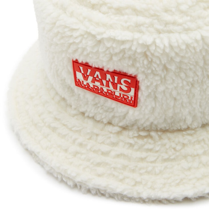 Furgonok X Print Undertone Bucket Hat Antik Fehér Sherpa