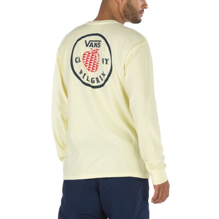 Vans X Pilgrim Surf Kínálat Hosszú Ujjú Póló Dupla Krém
