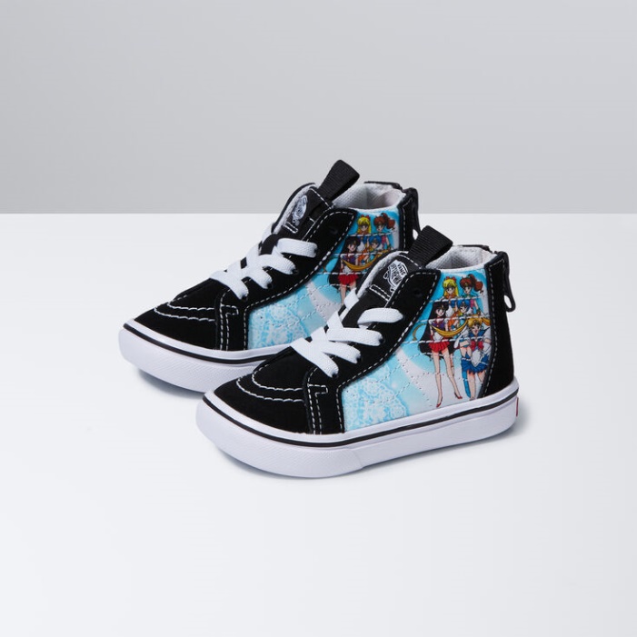 Furgonok X Tengerész Hold Kisgyermek Comfycush Sk8-hi Cipzáros Multi-black