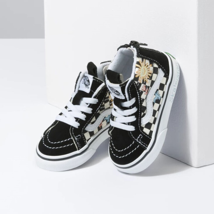Furgonok X Skateistan Toddler Sk8-hi Zip Checkerboard