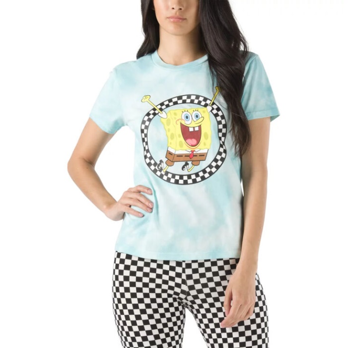Furgonok X Spongebob Jump Out Crew Póló Kék
