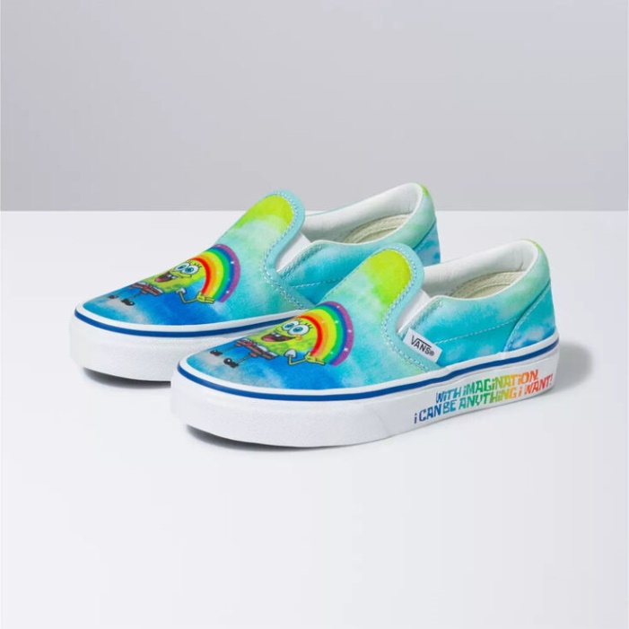 Furgonok X Spongebob Kids Klasszikus Slip-on Imaginaaation Blue