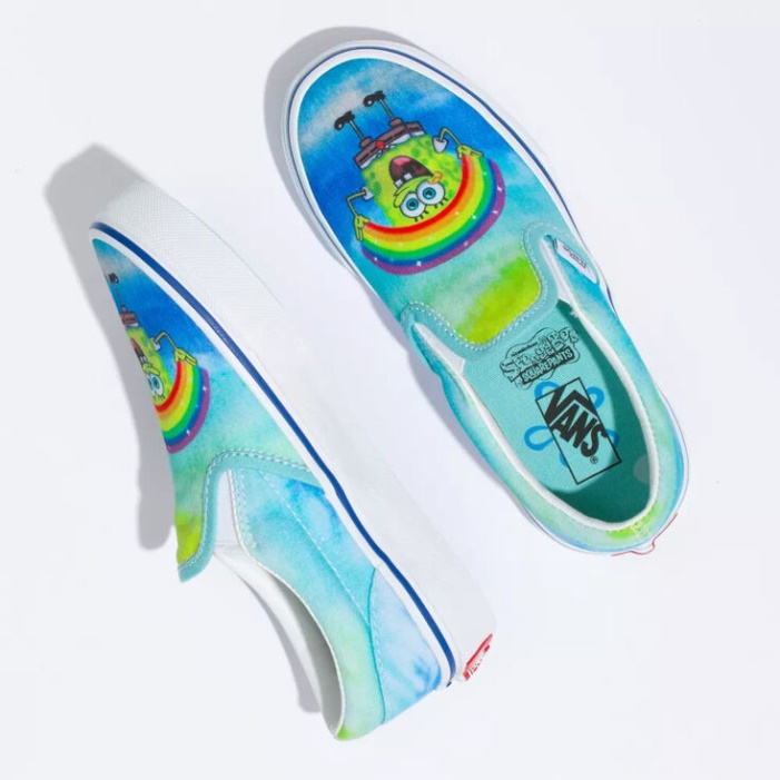 Furgonok X Spongebob Kids Klasszikus Slip-on Imaginaaation Blue