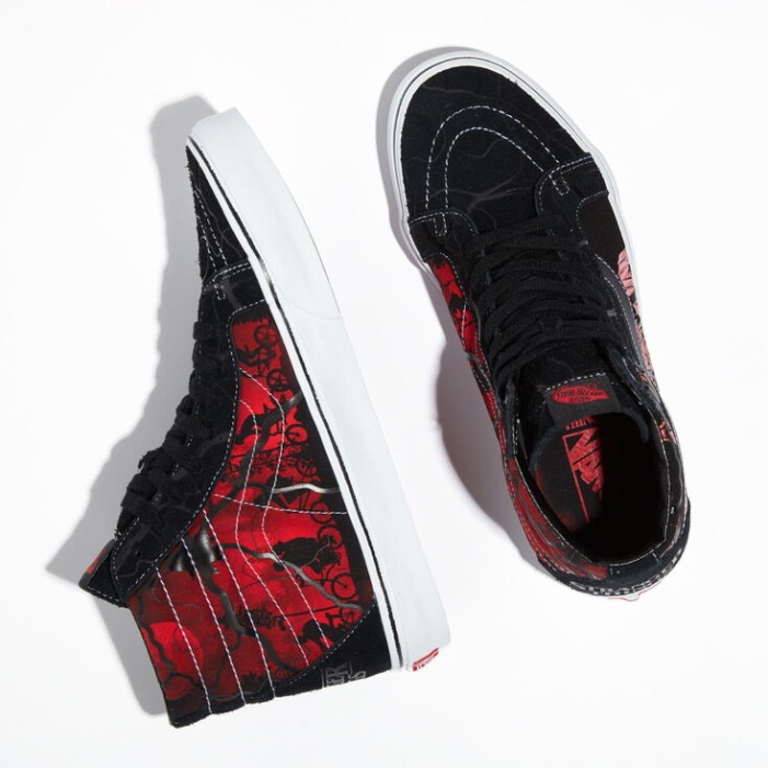 Furgonok X Idegen Dolgok Sk8-hi Reissue Fekete-piros