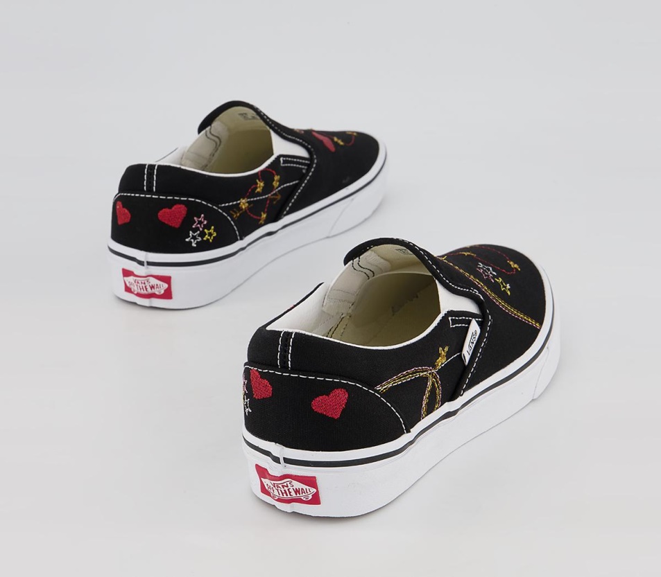 Kisteherautók Klasszikus Slip On Edzőcipő Fekete Arany Csillag