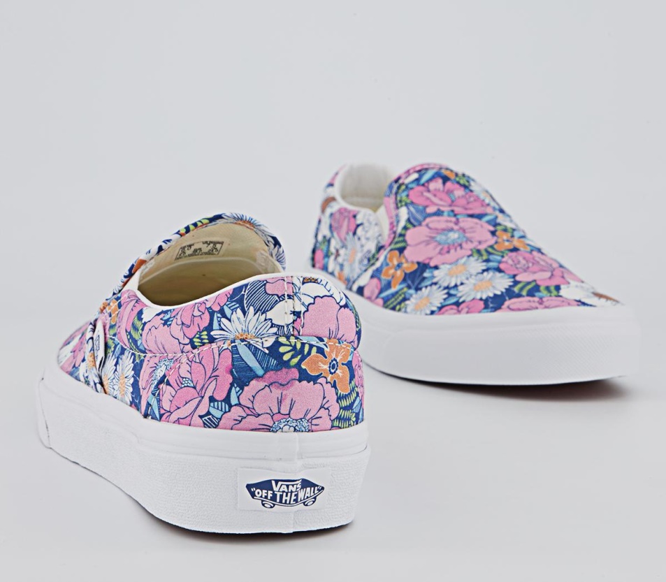 Kisteherautók Klasszikus Slip On Edzőcipő Virágos Multi Fehér