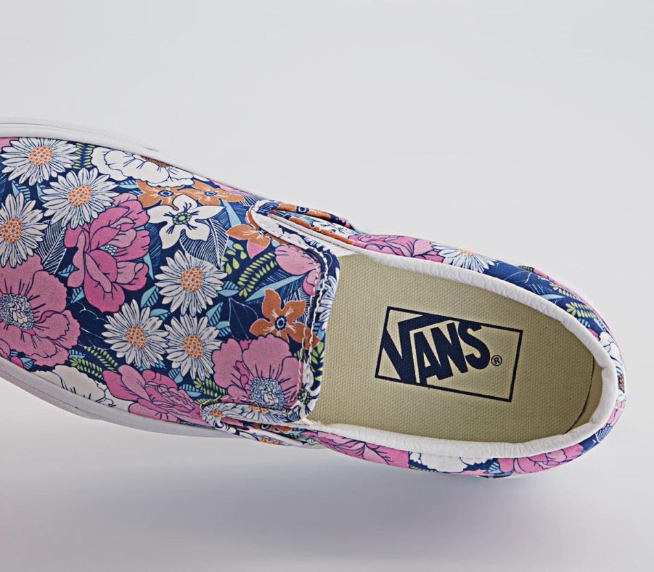 Kisteherautók Klasszikus Slip On Edzőcipő Virágos Multi Fehér