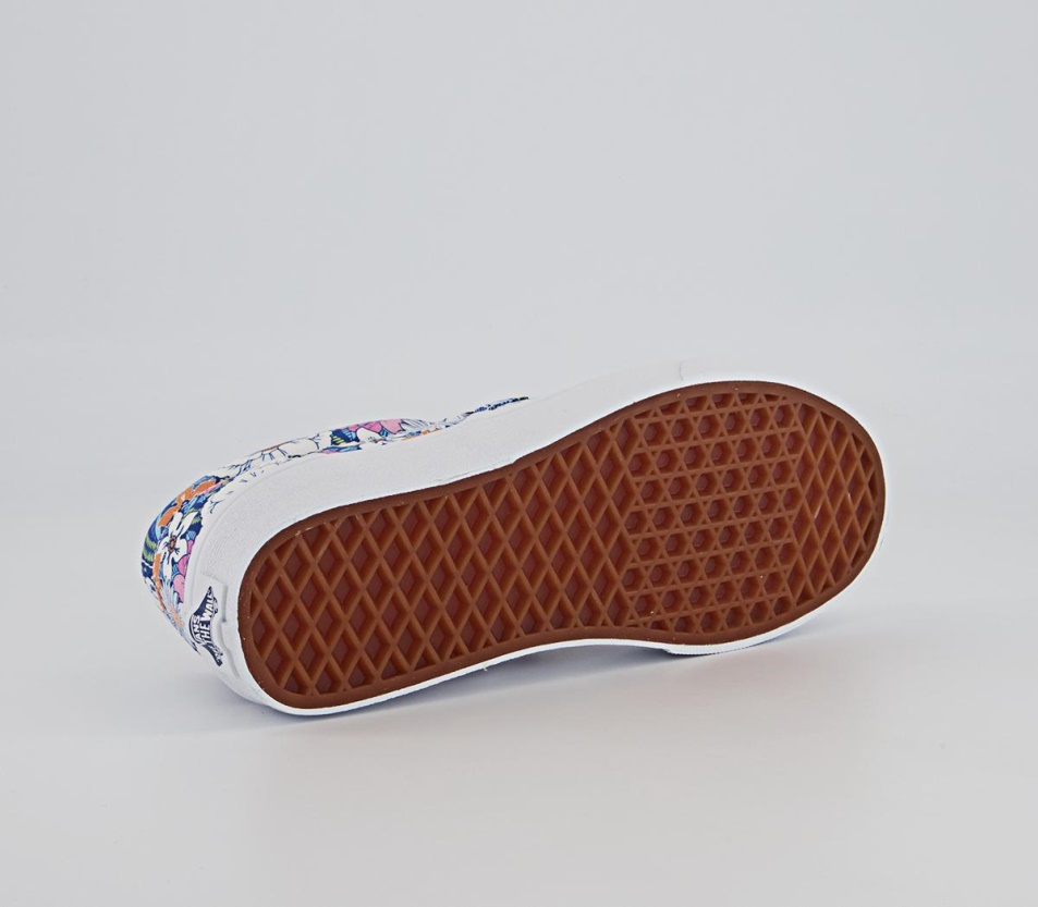 Kisteherautók Klasszikus Slip On Edzőcipő Virágos Multi Fehér