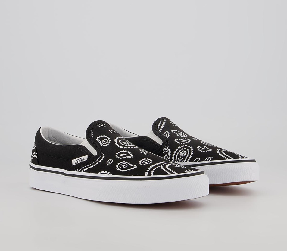 Vans Klasszikus Slip On Edzőcipő Paisley Fekete Fehér