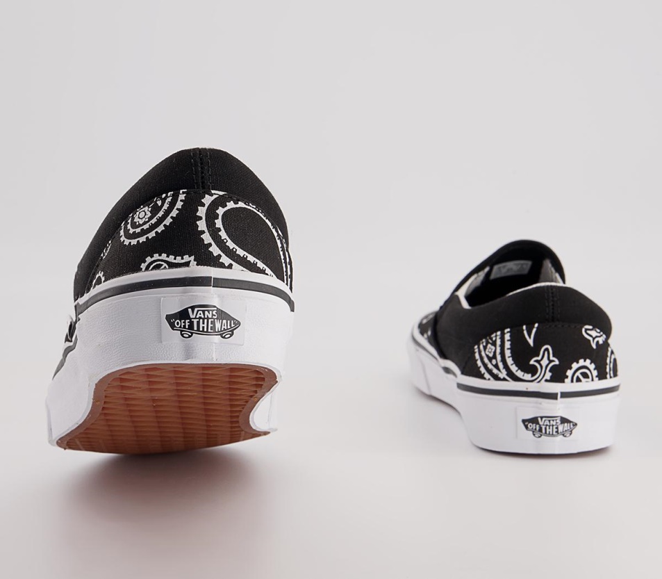 Vans Klasszikus Slip On Edzőcipő Paisley Fekete Fehér