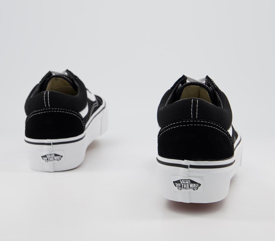 Vans Old Skool Platform Edzőcipő Fekete Fehér