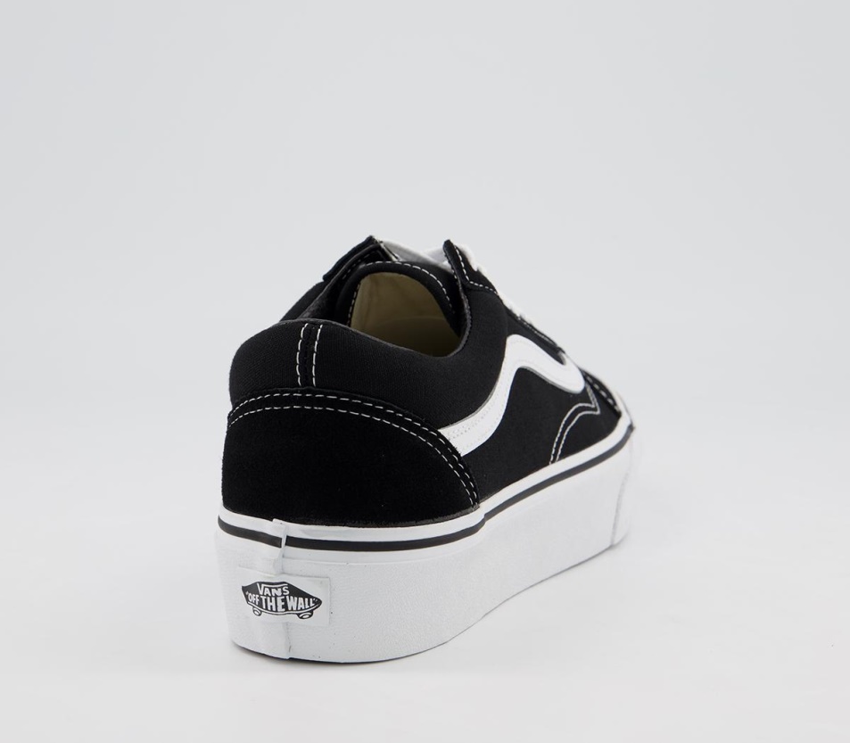 Vans Old Skool Platform Edzőcipő Fekete Fehér