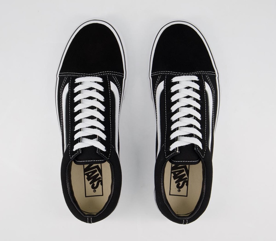 Vans Old Skool Platform Edzőcipő Fekete Fehér