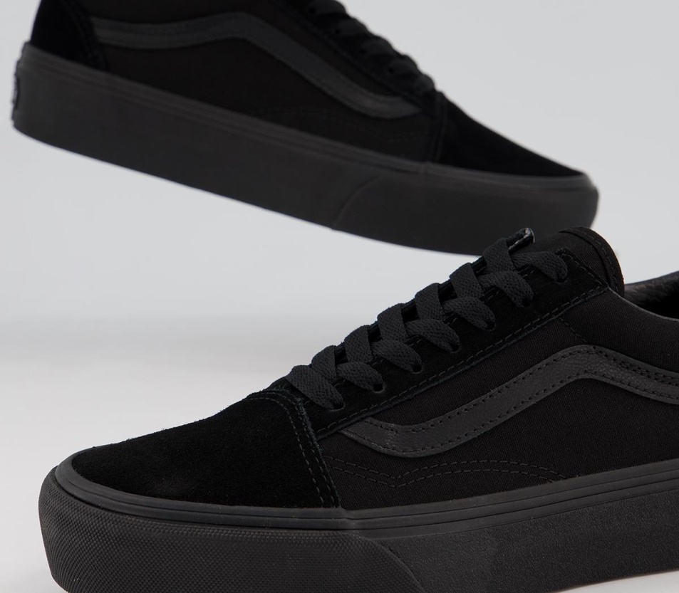 Vans Old Skool Platform Edzőcipő Fekete
