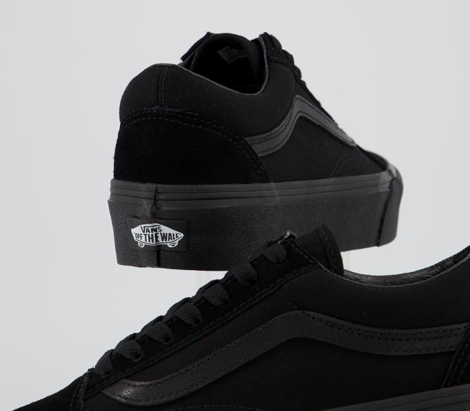 Vans Old Skool Platform Edzőcipő Fekete