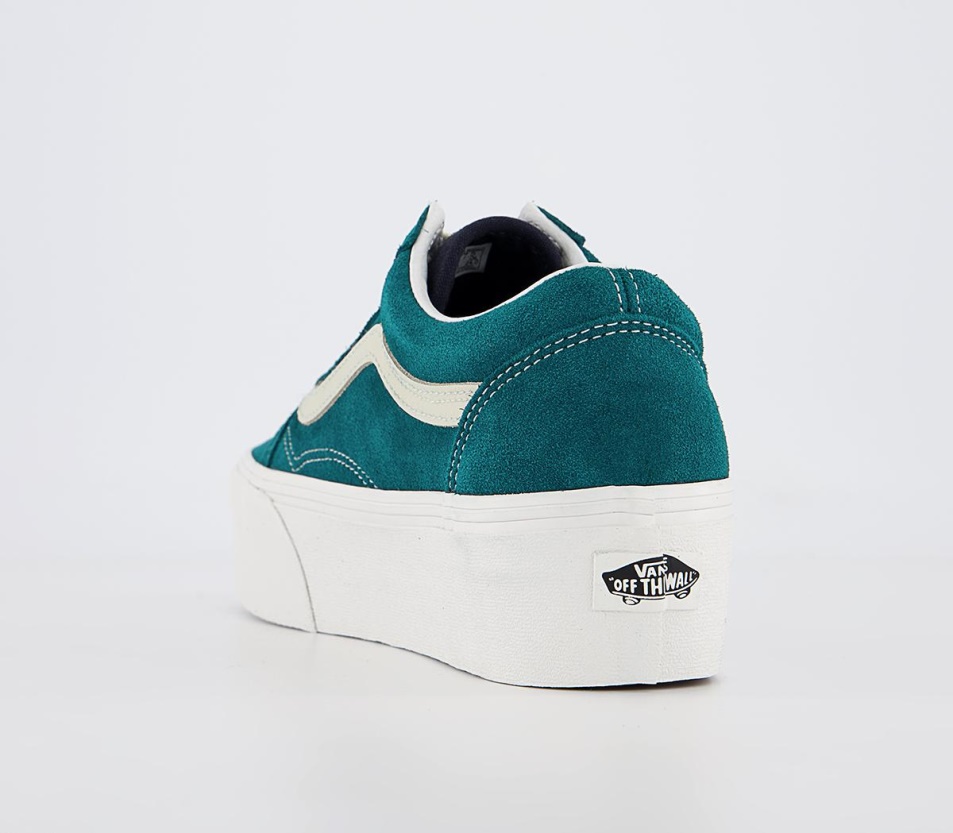Vans Old Skool Stackform Edzőcipő Egyetemi Velúr Mély Kékeszöld