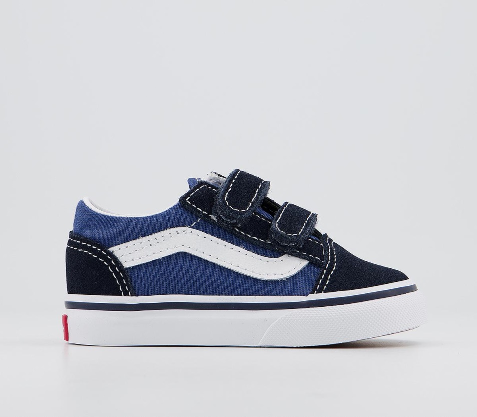 Vans Old Skool Toddler Tornacipő Sötétkék Igaz Fehér