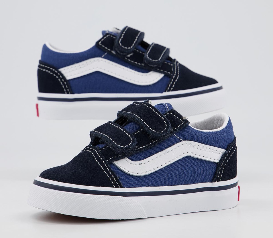 Vans Old Skool Toddler Tornacipő Sötétkék Igaz Fehér