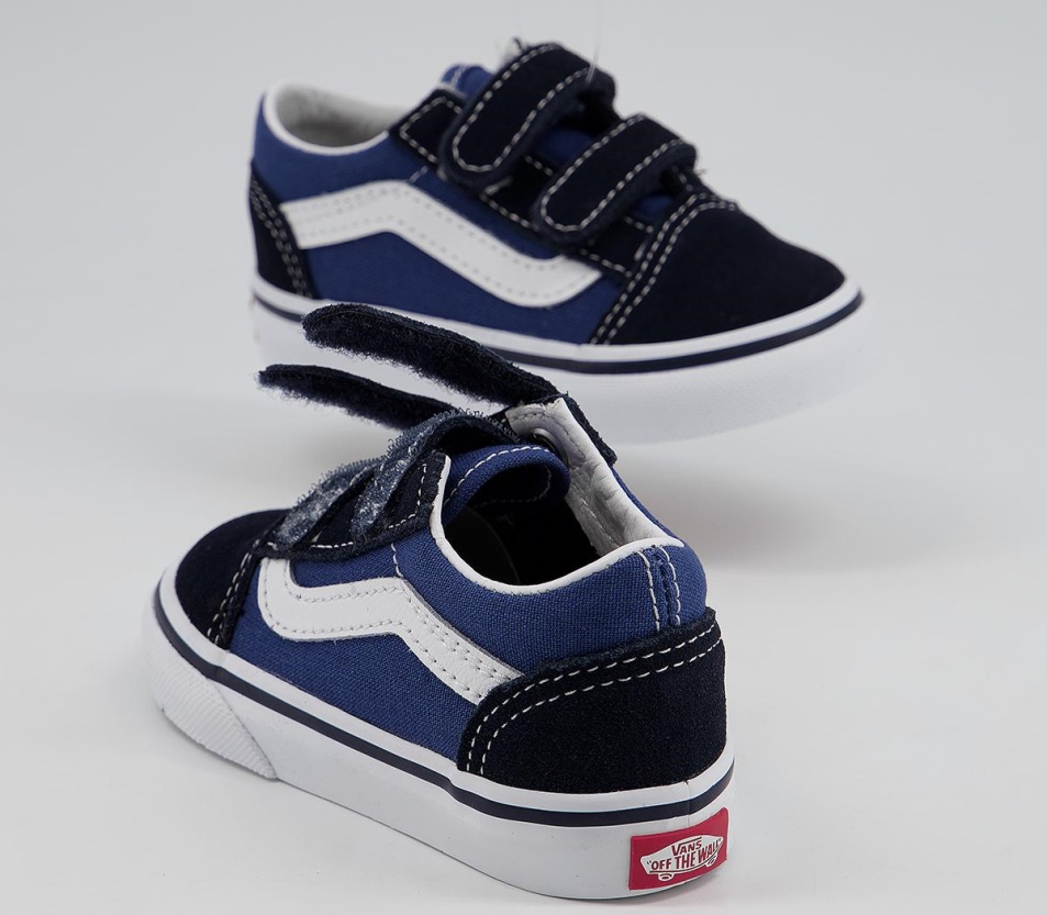 Vans Old Skool Toddler Tornacipő Sötétkék Igaz Fehér