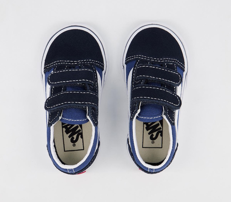 Vans Old Skool Toddler Tornacipő Sötétkék Igaz Fehér