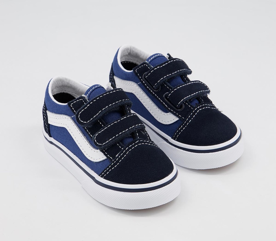 Vans Old Skool Toddler Tornacipő Sötétkék Igaz Fehér