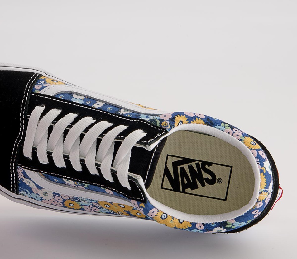 Vans Old Skool Edzőcipő Virágos Fekete Fehér