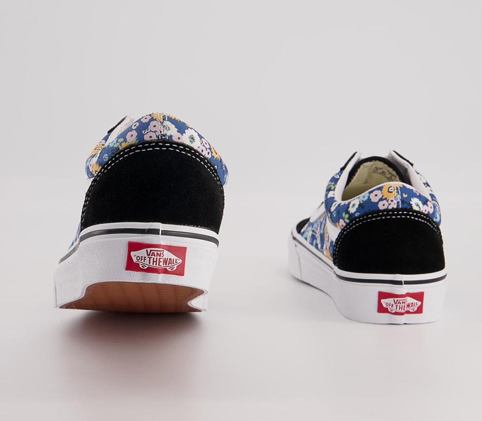Vans Old Skool Edzőcipő Virágos Fekete Fehér