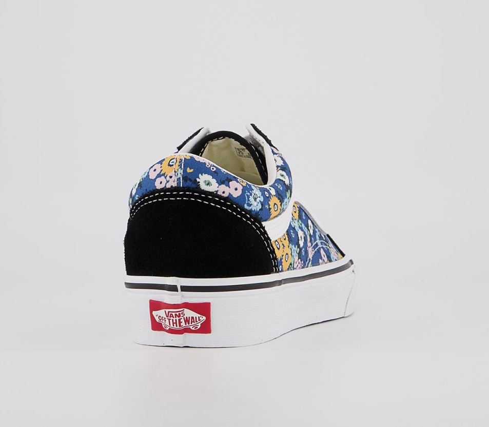 Vans Old Skool Edzőcipő Virágos Fekete Fehér
