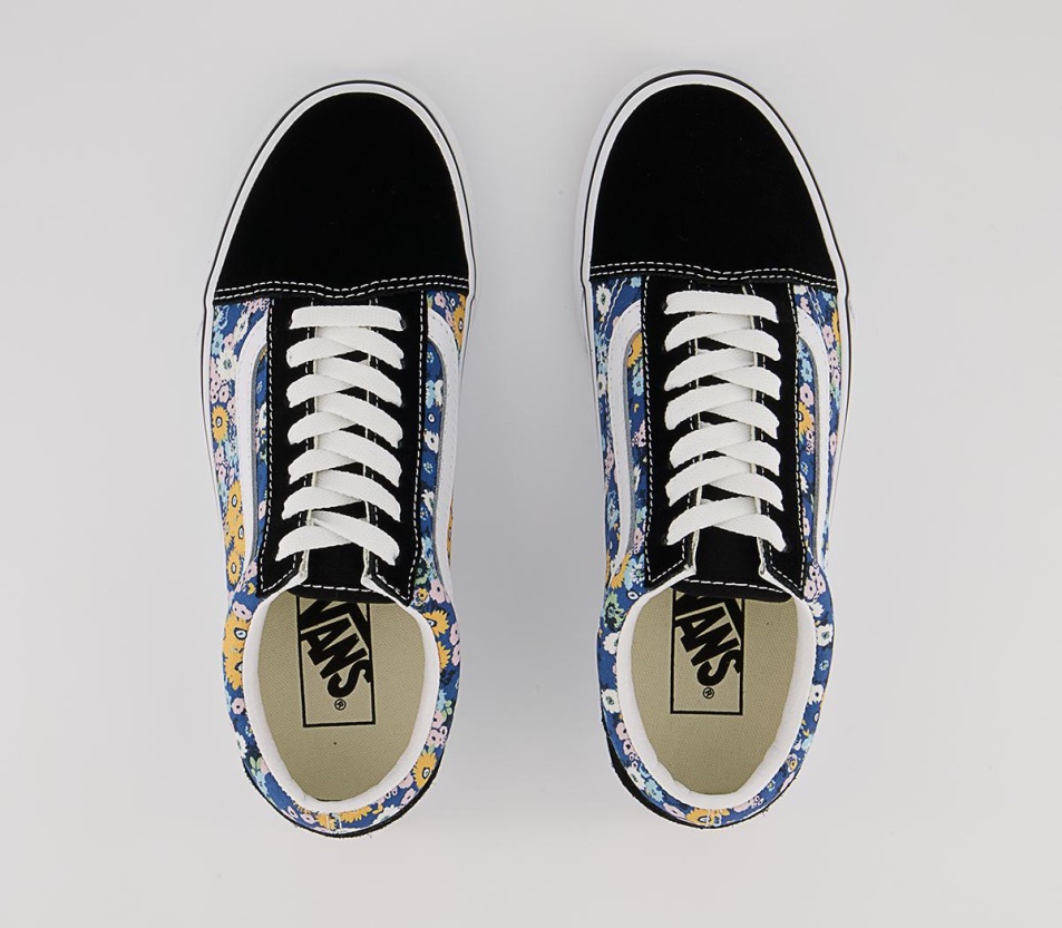 Vans Old Skool Edzőcipő Virágos Fekete Fehér