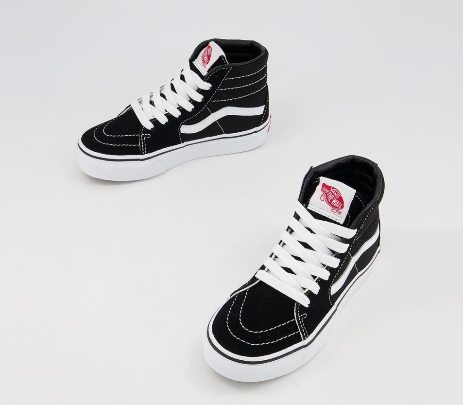 Vans Sk8 Hi Kids Edzőcipő Fekete Fehér