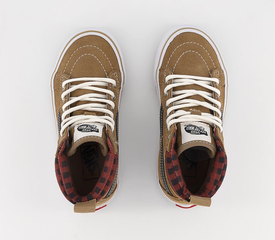 Vans Sk8 Hi Kids Edzőcipő Kockás Barna Fekete