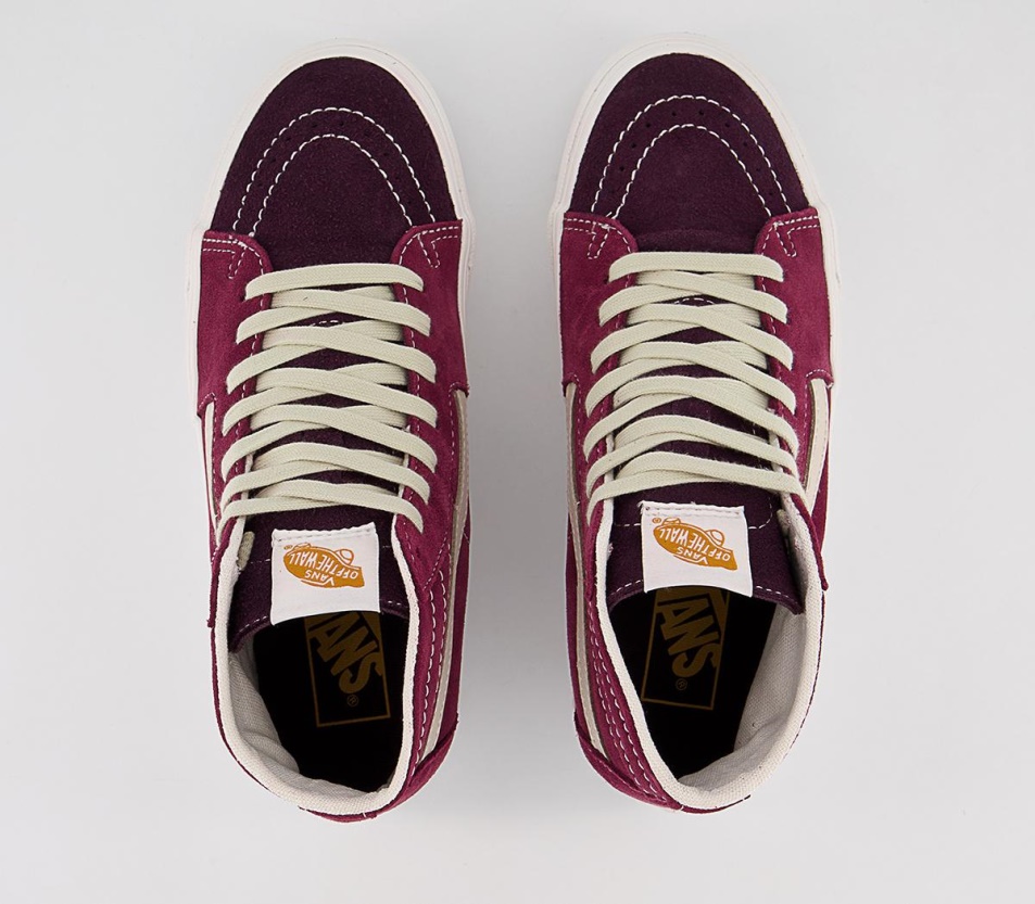 Vans Sk8 Hi Tapered Stackform Edzőcipő Varisty Suede Tawny Port